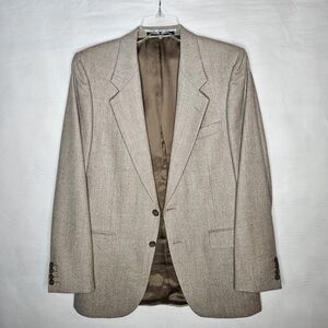 Fashion Bar Yves San Laurent Men's Wool Blazer Suit Jacket Beige Size 38